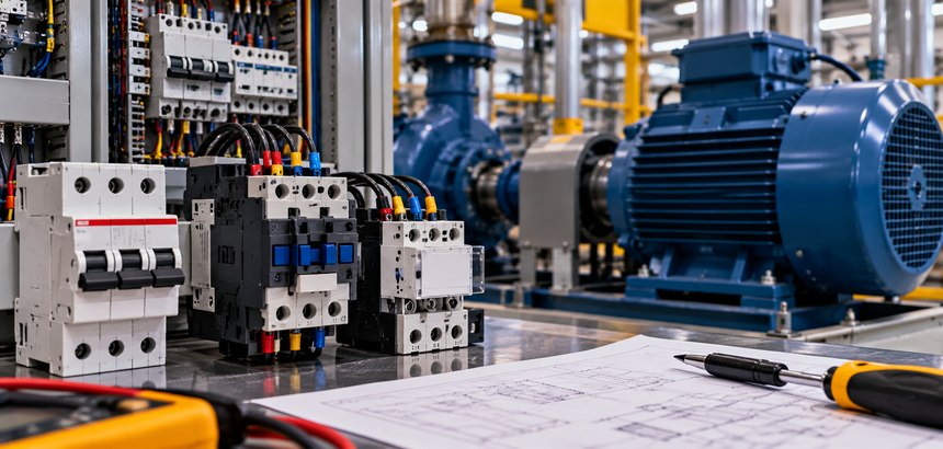 Disjuntores e contatores: como proteger motores industriais corretamente