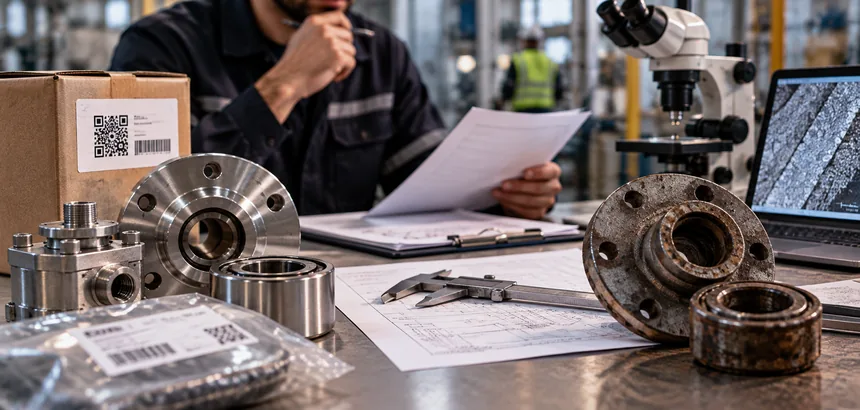 Como a procedência de componentes impacta laudos técnicos e perícias de engenharia